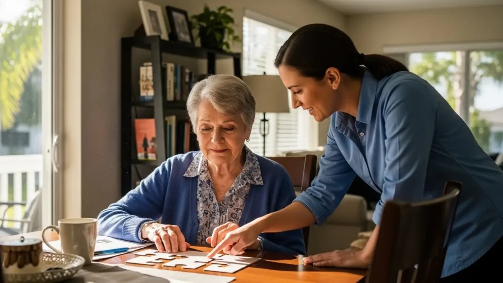 Stages of Alzheimer's disease in Orlando showing progression after the mild stage with caregiver support